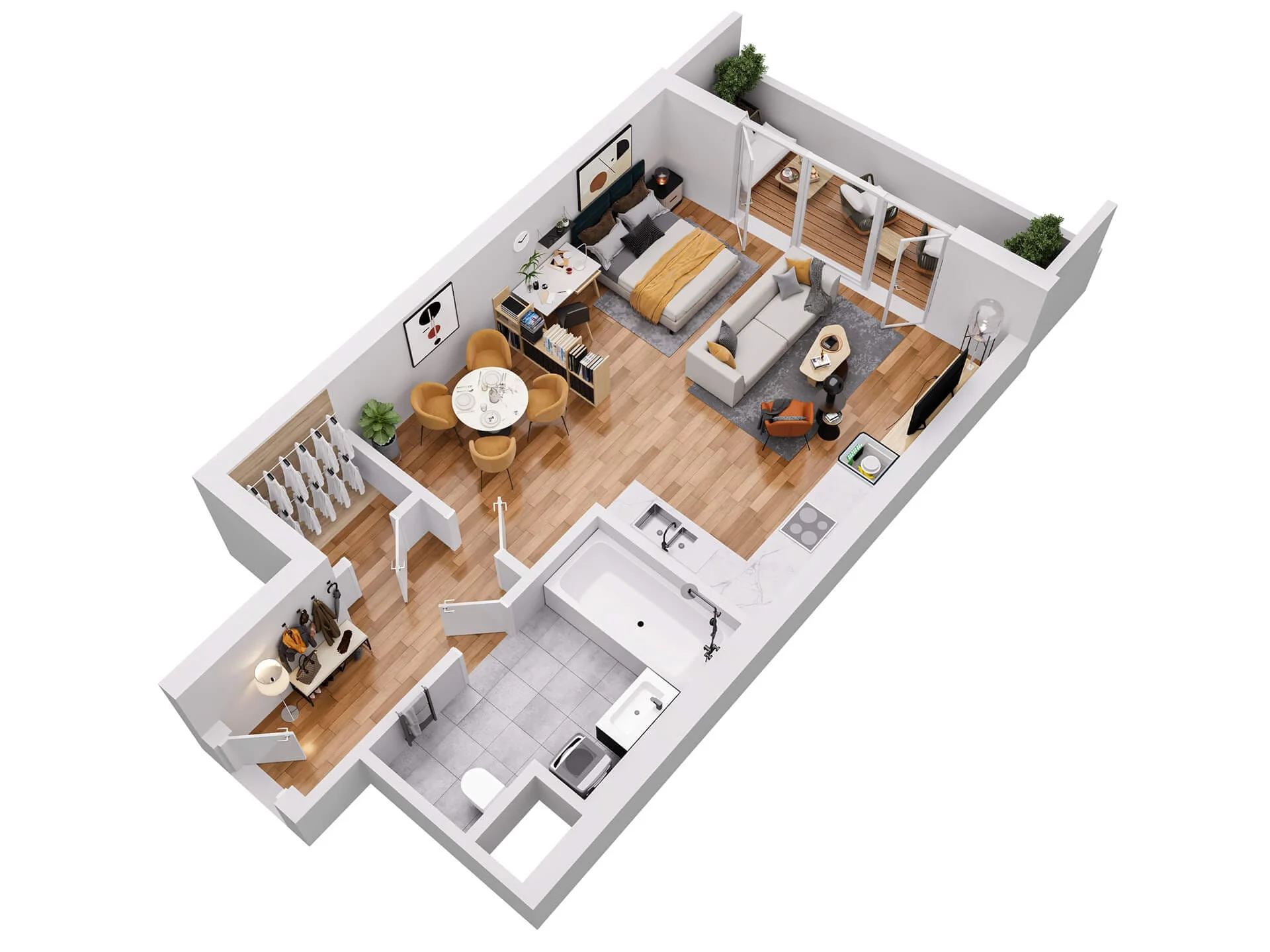 Modernes Studio-Layout