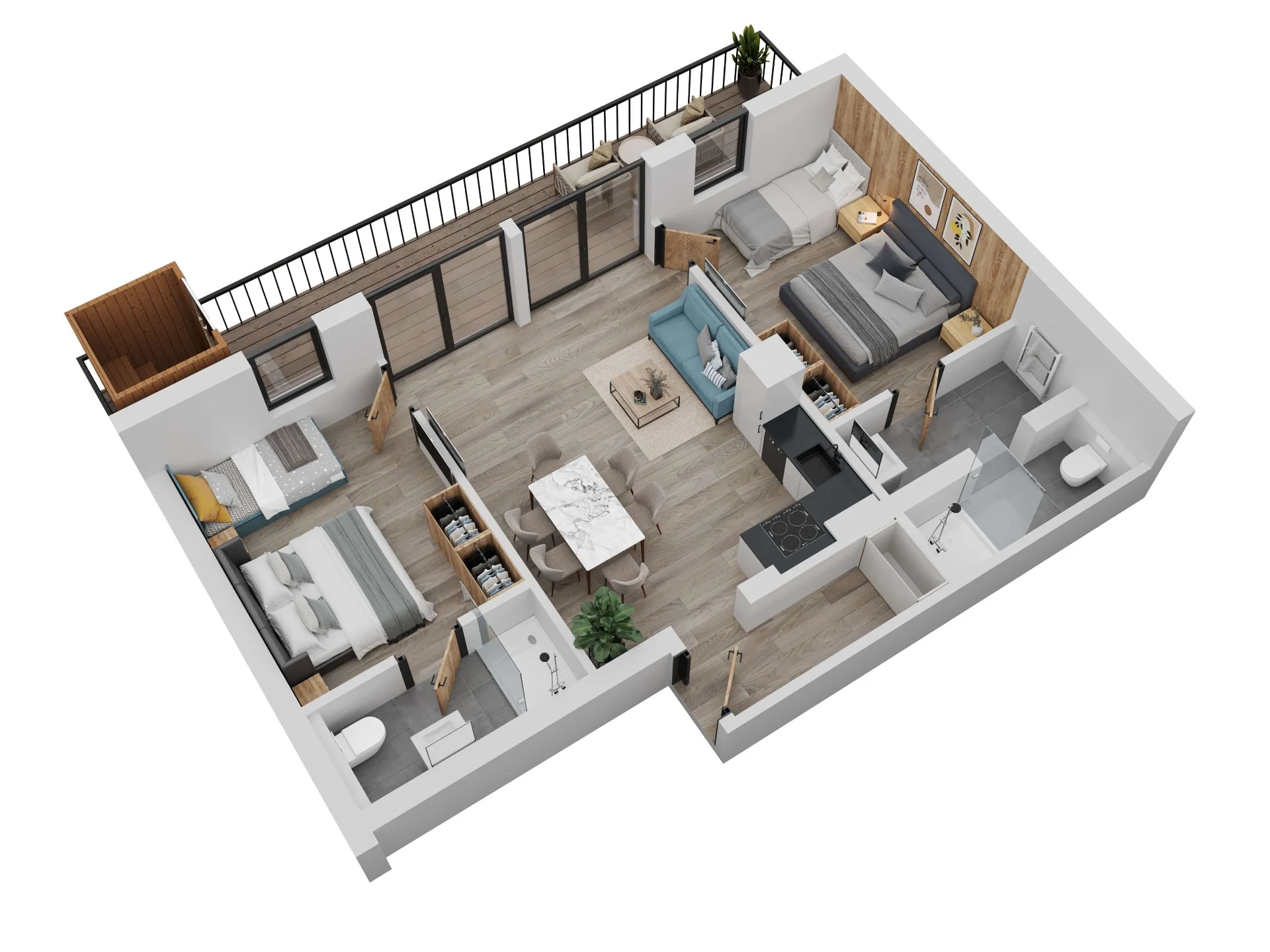 Familienapartment-Design
